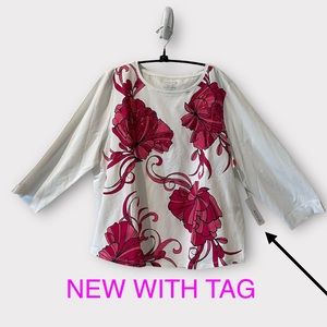 🆕 Chico’s 3/4 Sleeve Embellished Tee *NWT* $69.50 ~~ Chico’s size 4 = XXL